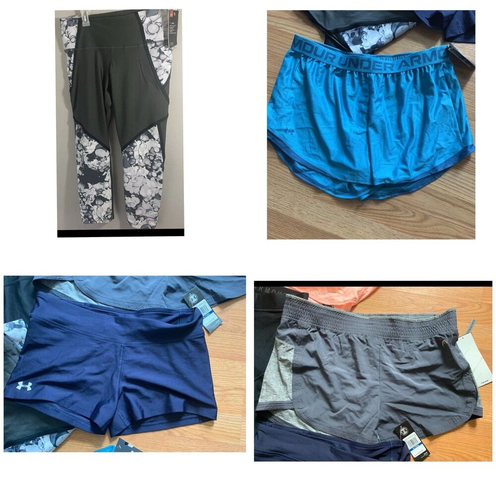 Lot x 4 Womens Size XL Workout Leggings Shorts Under Armour Head NWT